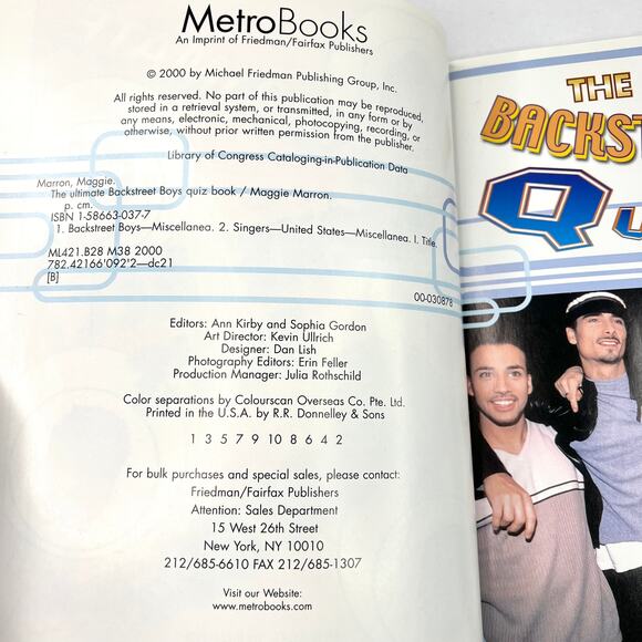 Vintage 2000 The Ultimate Backstreet Boys Quiz Book - Picture 6 of 8